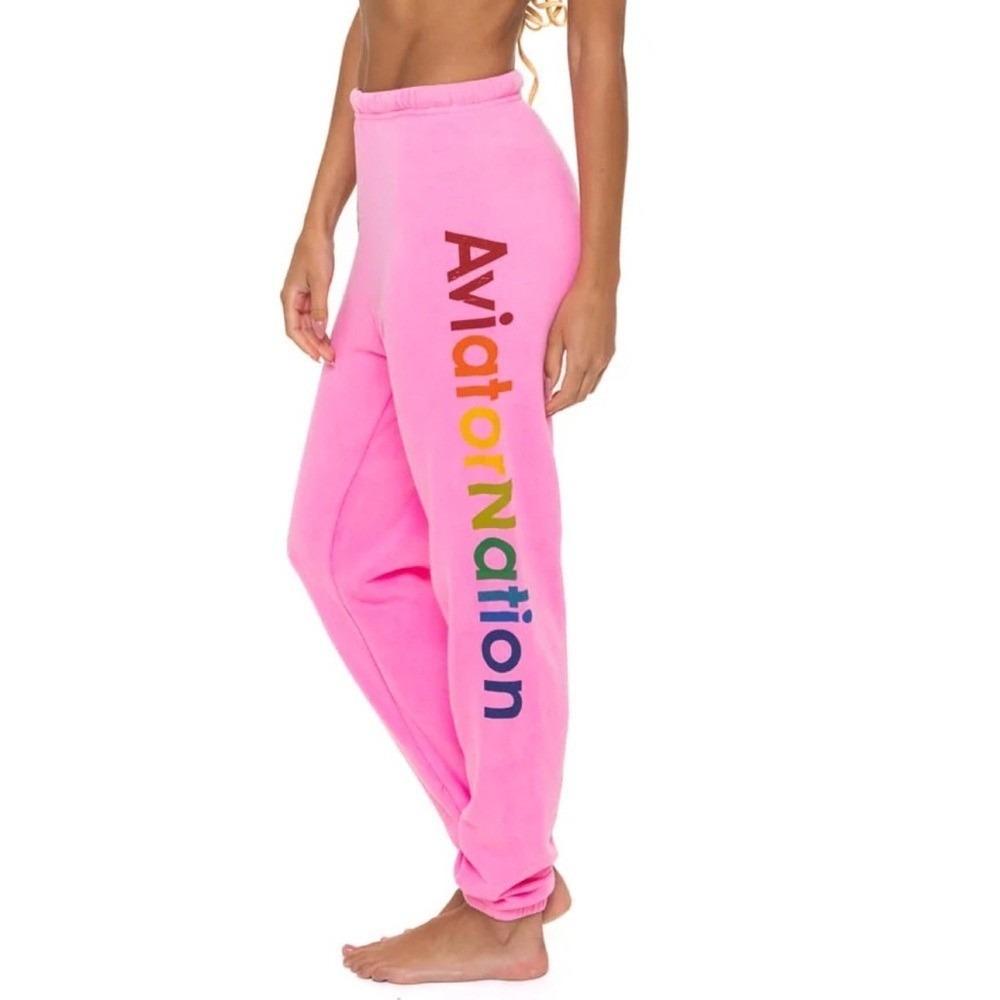 Aviator Nation Sweatpants Neon Pink S